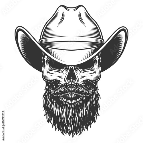 Skull in the cowboy hat
