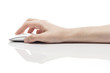 © dohee - woman hand hold a mouse isolated white.