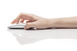 © dohee - woman hand hold a mouse isolated white.