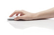 © dohee - woman hand hold a mouse isolated white.