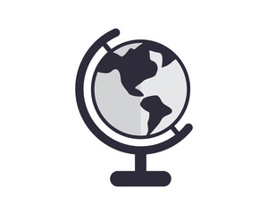 Sticker - circle globe planet earth world image vector icon logo