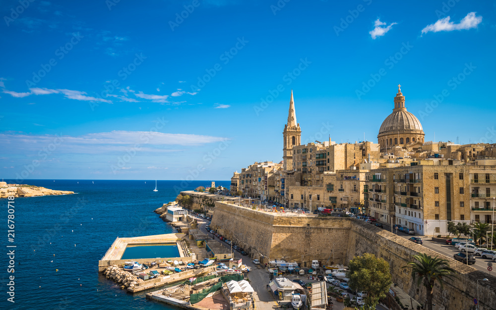 Obraz na płótnie View of Valletta, the capital of Malta w salonie