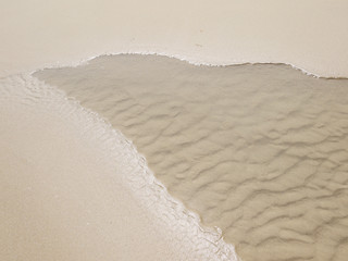 Wall Mural - sand beach wave with water