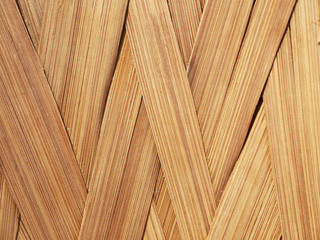 Poster - Background of woven bamboo pattern texture