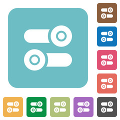 Wall Mural - Toggle switches rounded square flat icons