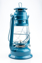 Blue Kerosene Lamp.