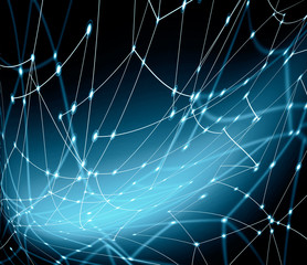 Poster - Technological background, Internet concept of global business. Internet connection, abstract of science and technology graphic design
