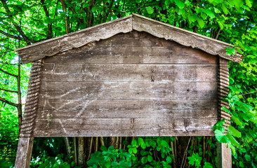 Poster - wooden billboard