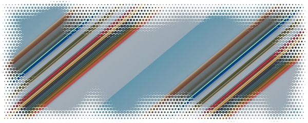 Poster - Fantastic stripe panorama background design illustration