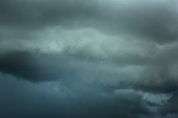 Wall Mural - motion of dark sky and black clouds, dramatic cumulonimbus cloud with rainy