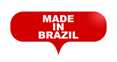 red vector bubble banner made in brazil