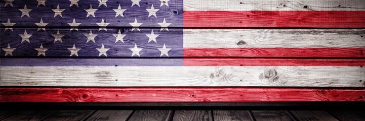 Poster - Composite image of usa national flag