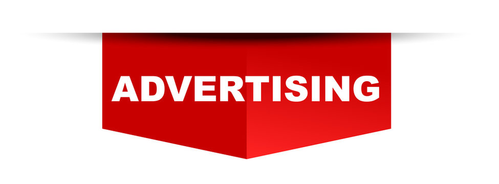 red vector banner advertising