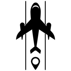 concept of movement. aircraft and location icon