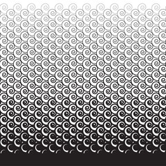 Wall Mural - geometric degrade motif in white and black