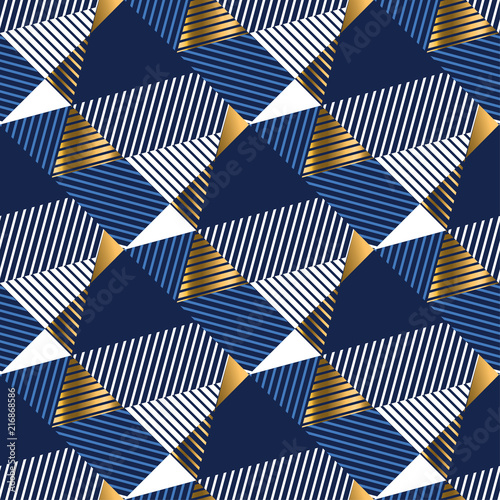 Geometric gold and blue lux...