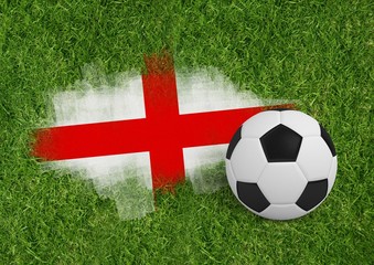 Poster - Composite image of black and white football