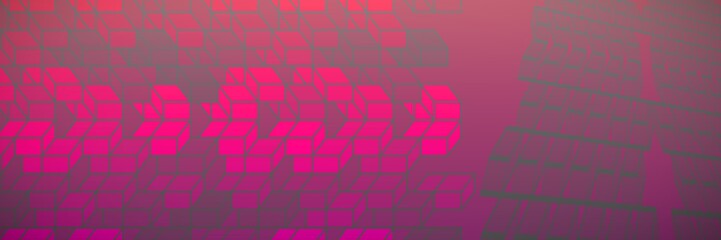 Poster - Composite image of colorful geometric squares 