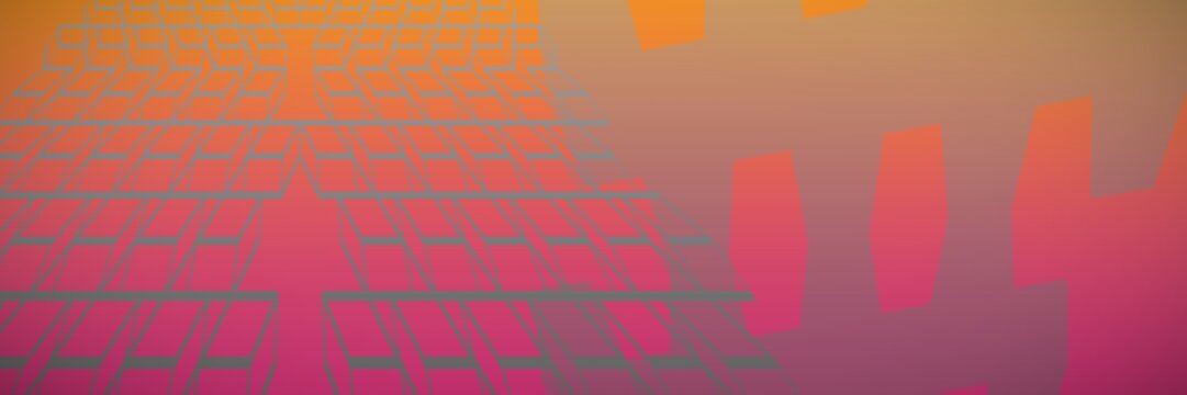 Composite image of colorful geometric squares 