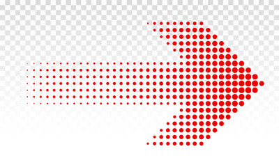 Poster - arrow dotted right direction vector red sign