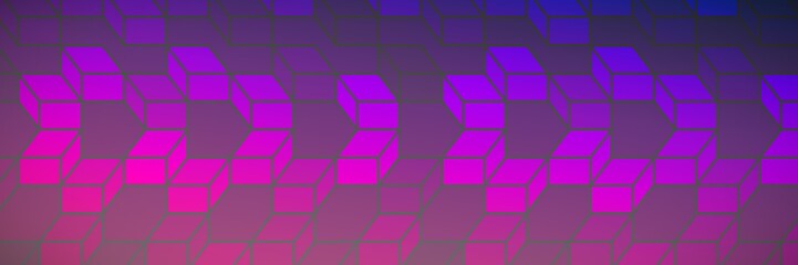 Poster - Composite image of colorful geometric squares 