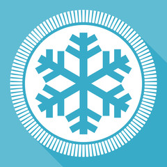 Poster - Snow editable flat vector icon, ice square web button, winter blue computer and smartphone application sign in eps 10