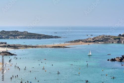 La Plage De La Grève Blanche à Trégastel En Bretagne Buy