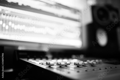 Sound Recording Studio Mixing Desk Music Mixer Control Panel