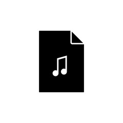 Poster - musical note on document icon. Element of document icon. Premium quality graphic design icon. Signs and symbols collection icon for websites, web design, mobile app