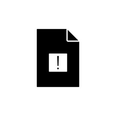 Poster - Exclamation point on document icon. Element of document icon. Premium quality graphic design icon. Signs and symbols collection icon for websites, web design, mobile app