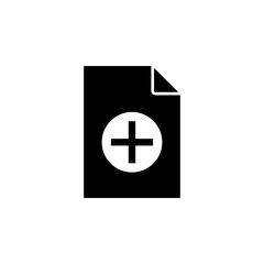 Poster - a plus on document icon. Element of document icon. Premium quality graphic design icon. Signs and symbols collection icon for websites, web design, mobile app