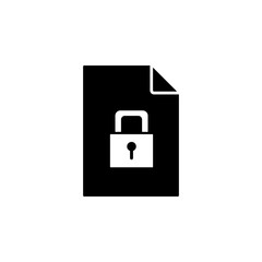 Poster - lock on document icon. Element of document icon. Premium quality graphic design icon. Signs and symbols collection icon for websites, web design, mobile app