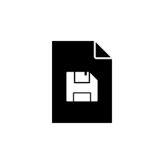 Poster - floppy disk on document icon. Element of document icon. Premium quality graphic design icon. Signs and symbols collection icon for websites, web design, mobile app