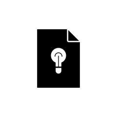 Poster - bulb on document icon. Element of document icon. Premium quality graphic design icon. Signs and symbols collection icon for websites, web design, mobile app