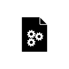 Poster - mechanism on document icon. Element of document icon. Premium quality graphic design icon. Signs and symbols collection icon for websites, web design, mobile app