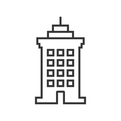 Sticker - Building Logo. Tower Icon. Architecture symbol. Vector eps 08.