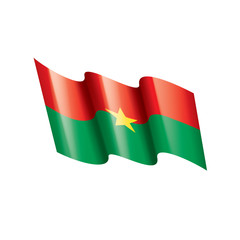 Burkina Faso flag, vector illustration on a white background