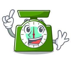 Poster - Finger kitchen scale mascot cartoon