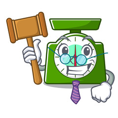 Poster - Judge kitchen scale mascot cartoon