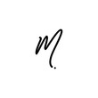 m letter signature handwriting logo
