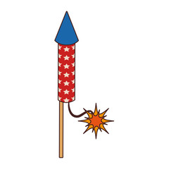 Sticker - Rocket firework isolated vector illustration graphic design