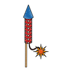 Poster - Rocket firework isolated vector illustration graphic design