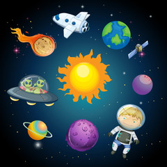 astronaut in the space