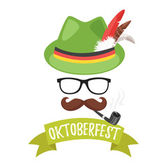 Oktoberfest illustration. Traditional hat