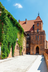 Wall Mural - view of historical buildings in polish medieval town Torun in Poland. Torun  is listed among the UNESCO World Heritage Sites