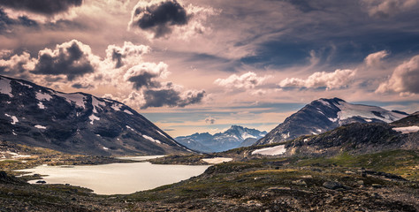 Wall Mural - Wild mountain landscape in the Jotunheimen National Park, Norway