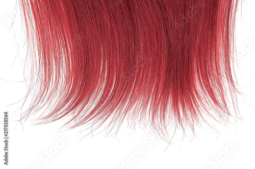 Tips Of Red Hair On White Background Buy This Stock Photo And