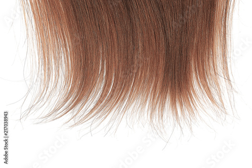Tips Of Brown Hair On White Background Buy This Stock Photo And