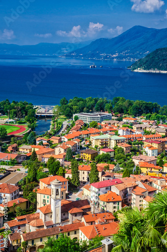 Fotografie, Obraz Maccagno am Lago Maggiore, Lombardei, Italien