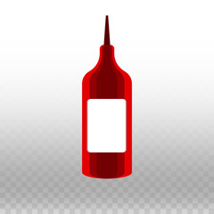 Wall Mural - bottle of ketchup. vector illustration on a transparent background